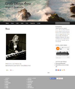 Screenshot der Webseite von Gerda Blanca Anna